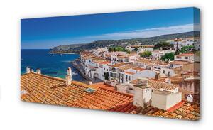 Obraz na płótnie Hiszpania Miasto morze góry