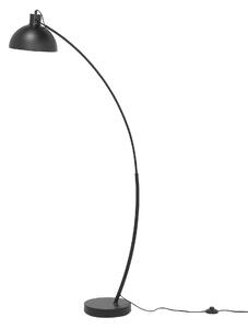 Nowoczesna lampa podłogowa metalowa ruchomy klosz 155 cm czarna Dintel Beliani