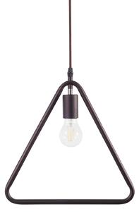 Industrialna lampa wisząca sufitowa metalowa geometryczna rama brązowa Juruena Beliani