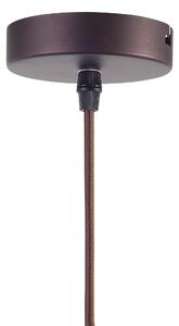 Industrialna lampa wisząca sufitowa metalowa geometryczna rama brązowa Juruena Beliani