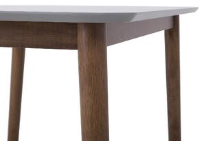 Retro stół do jadalni 4-osobowy prostokątny 118x77cm ciemne drewno szary Modesto Beliani