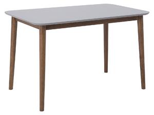 Retro stół do jadalni 4-osobowy prostokątny 118x77cm ciemne drewno szary Modesto Beliani