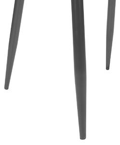 Zestaw 2 krzeseł do jadalni ekoskóra czarne metalowe nogi brązowy Montana Beliani