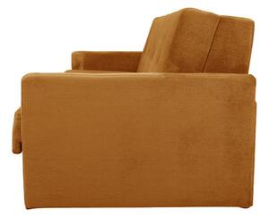Sofa 5-osobowa COMO SMALL kanapa typu amerykanka rozkładana żółta