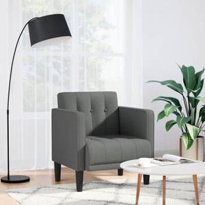 Sofa fotel z podÅokietnikami ciemnoszary 53 cm tkanina