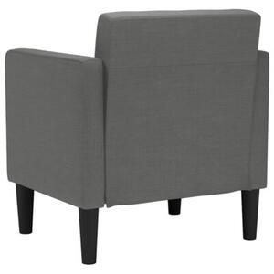 Sofa fotel z podÅokietnikami ciemnoszary 53 cm tkanina