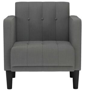Sofa fotel z podÅokietnikami ciemnoszary 53 cm tkanina