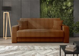 Sofa 5-osobowa DOMO ELEGANT SMALL brązowa z funkcją spania i praktycznym schowkiem