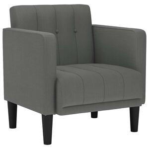 Sofa fotel z podÅokietnikami ciemnoszary 53 cm tkanina