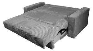 Sofa 4-osobowa DOMO ELEGANT szara z funkcją spania i praktycznym schowkiem