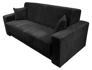 Sofa 4-osobowa DOMO ELEGANT czarna z funkcją spania i praktycznym schowkiem