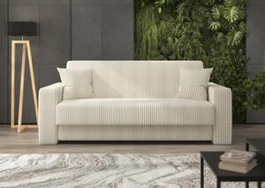 Sofa 4-osobowa DOMO ELEGANT ecru z funkcją spania i praktycznym schowkiem