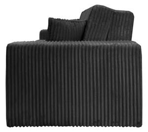 Sofa 4-osobowa DOMO ELEGANT czarna z funkcją spania i praktycznym schowkiem