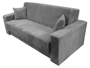 Sofa 4-osobowa DOMO ELEGANT szara z funkcją spania i praktycznym schowkiem