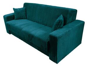 Sofa 4-osobowa DOMO ELEGANT turkusowa z funkcją spania i praktycznym schowkiem