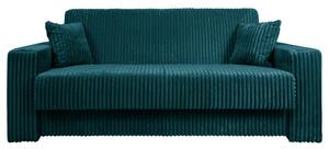 Sofa 4-osobowa DOMO ELEGANT turkusowa z funkcją spania i praktycznym schowkiem