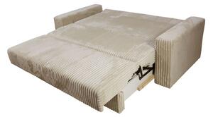 Sofa 4-osobowa DOMO ELEGANT ecru z funkcją spania i praktycznym schowkiem