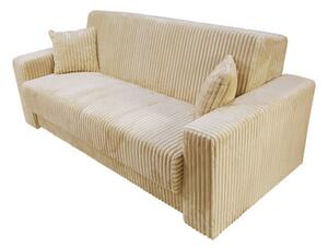Sofa 4-osobowa DOMO ELEGANT beżowa z funkcją spania i praktycznym schowkiem