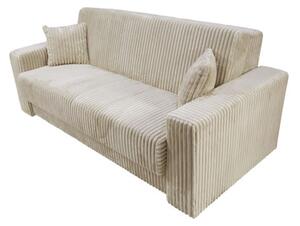 Sofa 4-osobowa DOMO ELEGANT ecru z funkcją spania i praktycznym schowkiem