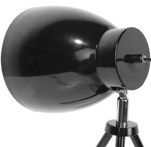 Nowoczesna lampa stołowa metalowa regulowany klosz trójnóg czarna Tamega Beliani