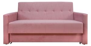 Sofa 5-osobowa BOMO SMALL rozkładana sofa z funkcją spania + mata kokosowa różowa