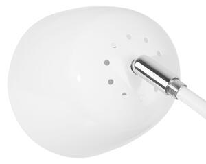 Retro lampka biurowa metalowa 29 cm regulowany klosz połysk biała Urola Beliani