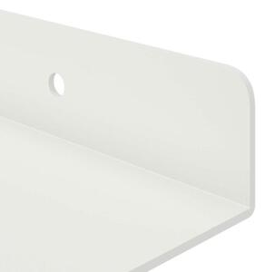 Wisząca półka w nowoczesnym stylu z matowej stali, biała, 30 x 9 x 2,5 cm