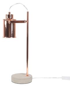 Industrialna lampa stołowa metalowa 37 cm regulowany klosz miedziana Mundaka Beliani