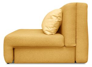 Sofa OKEYA 120 bez boków z funkcją spania, żółta
