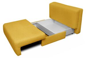 Sofa OKEYA 120 bez boków z funkcją spania, żółta