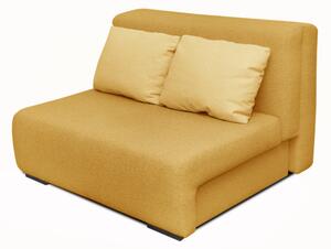 Sofa OKEYA 120 bez boków z funkcją spania, żółta
