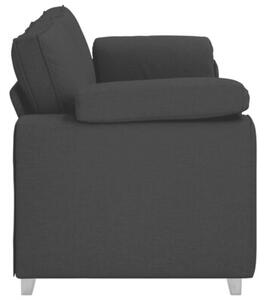 Sofa czarny 219 x 77 x 82 cm tkanina
