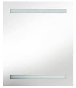 Szafka łazienkowa z lustrem i LED, lśniąca czerń, 50x14x60 cm