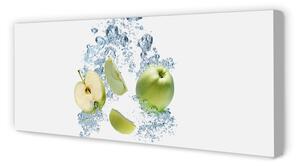Obraz na płótnie Woda jabłko pokrojone