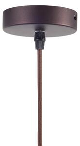 Lampa sufitowa wisząca metalowa nowoczesna industrialna brązowa Lerma Beliani