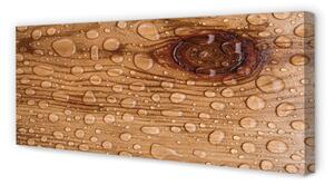 Obraz na płótnie Krople woda drewno