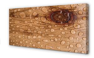 Obraz na płótnie Krople woda drewno