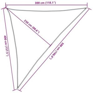 Żagiel przeciwsłoneczny, 160 g/m², brązowy, 3x4x5 m, hdpe