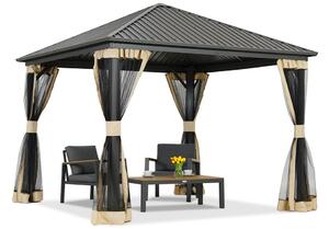 Metalowa altana Sardynia 3x3 z moskitierą Garden Point beż