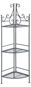 Czarny narożny regał metalowy/kwietnik Esschert Design