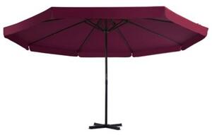Parasol ogrodowy na słupku aluminiowym, 500 cm, bordowy