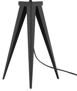 Lampka stołowa nocna podstawa trójnóg metalowa szary klosz Stiletto Beliani