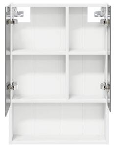 Szafka z lustrem do łazienki z półką biały 50 x 14,5 x 70 cm