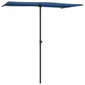 Parasol ogrodowy na aluminiowym słupku, 180x110 cm, niebieski