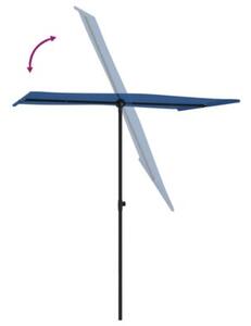 Parasol ogrodowy na aluminiowym słupku, 180x110 cm, niebieski
