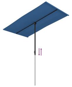 Parasol ogrodowy na aluminiowym słupku, 180x110 cm, niebieski