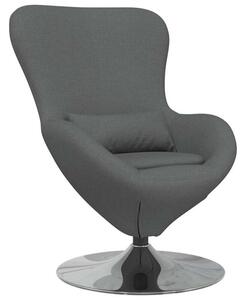 Fotel jajo ciemnoszary 63 x 73 x 90 cm tkanina