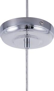 Lampa sufitowa wisząca srebrna szklany klosz kula Asaro Beliani