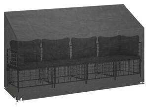 Pokrowce na ławki ogrodowe, 2 szt, 12 oczek, 210x70x70/88cm, pe