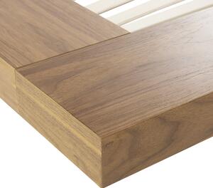 Łóżko wodne 180x200 cm niska rama styl japoński stoliki jasne drewno Zen Beliani